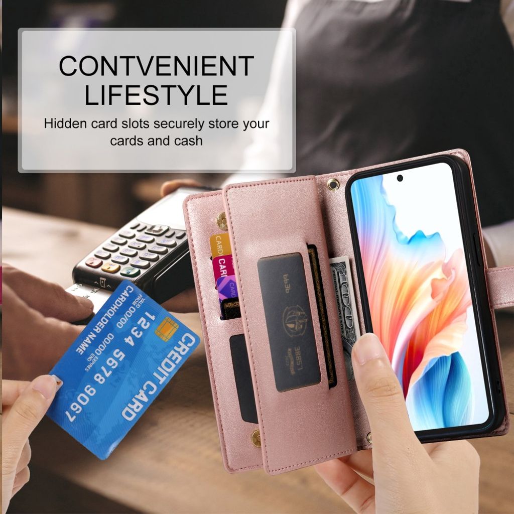 Samsung Galaxy S26 Ultra Plånboksfodral med Avtagbar Rem - Rosa