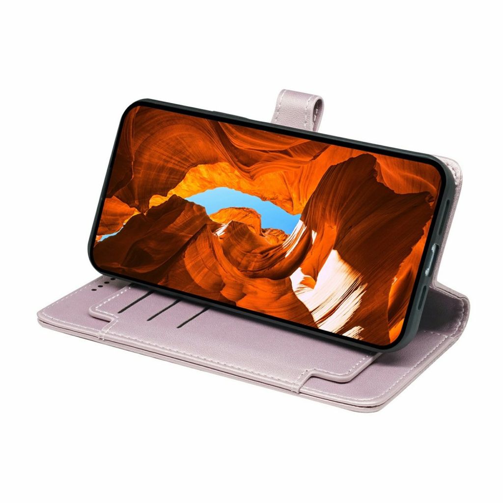 OnePlus 15 Wallet Cover 9 Card Slots Stand - Rose Gold