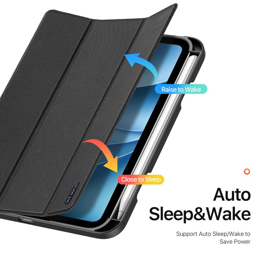 DUX DUCIS iPad mini (2026) Tri-Fold Kotelo – Musta