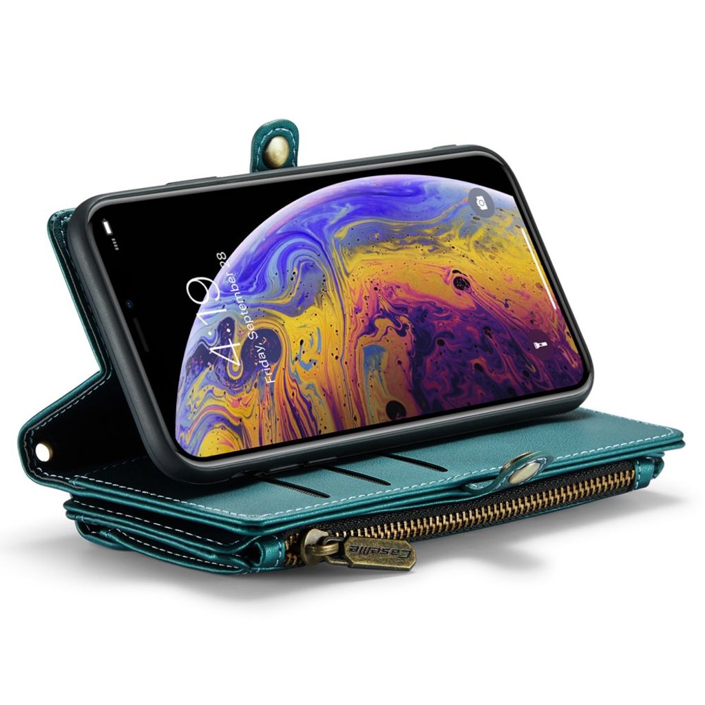 iPhone XS Max Pungetui CASEME C36 Kortholder og Stativ - Grøn