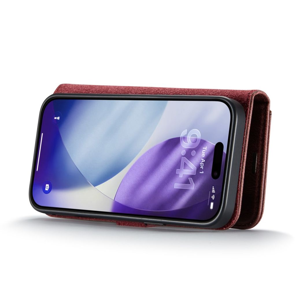 DG.MING iPhone 18 Pro Max/17 Pro Max Etui med Avtakbar Lommebok - Rød