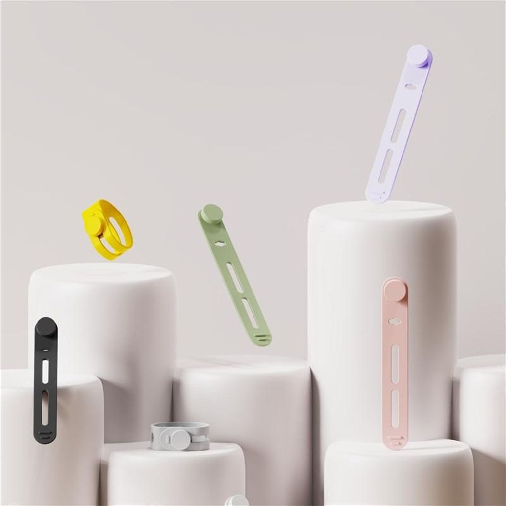 Silikonkabelholder, 80 mm – svart