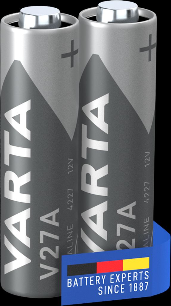 VARTA alkaliparisto V27A / LR27, 12V, 2 kpl