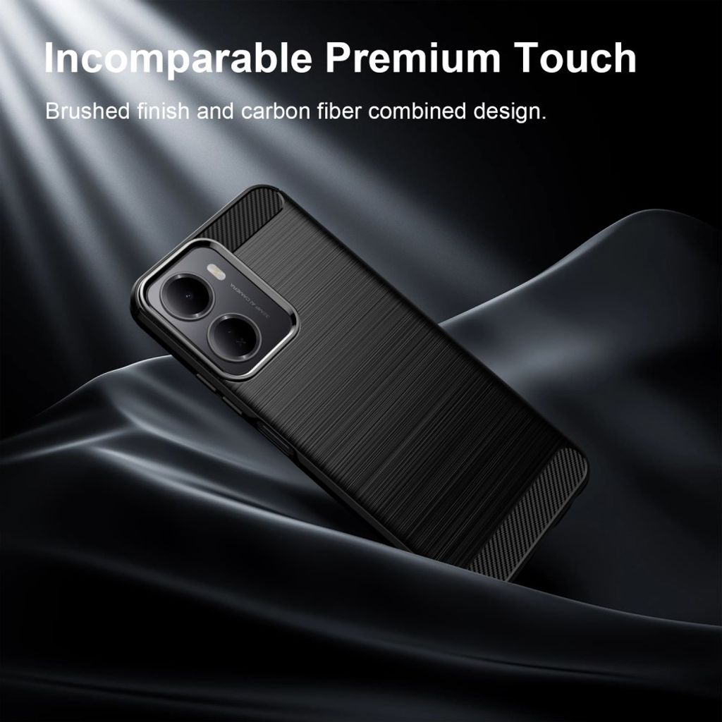 Xiaomi Poco C85x 5G/Redmi A7 Pro Skal Kolfibertextur - Svart