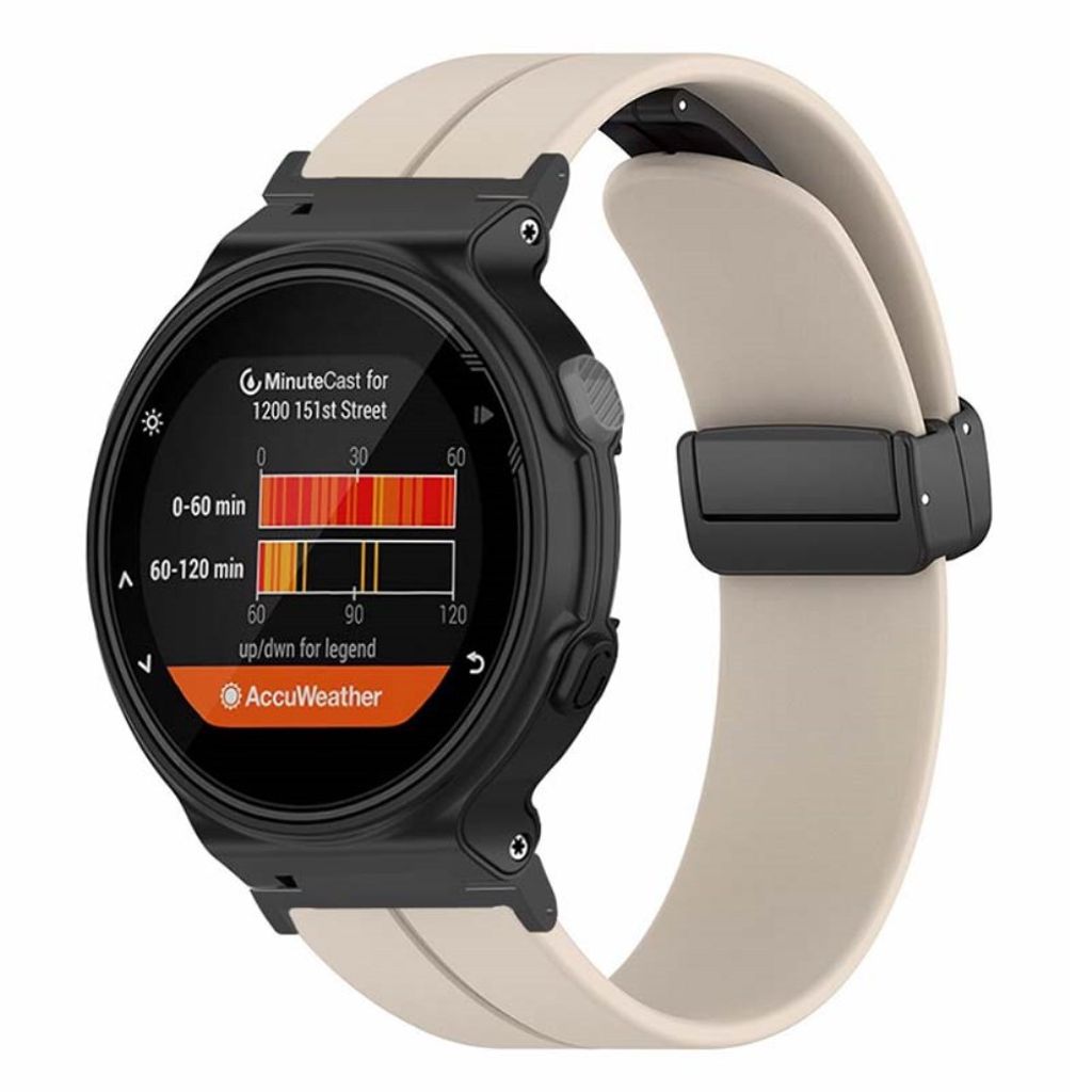 Garmin Forerunner 220/230/235/620/630/735X Silikon Klokkereim - Beige