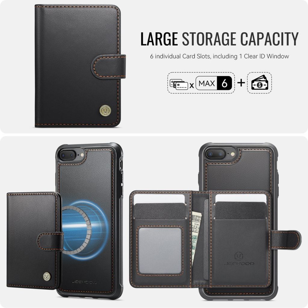 JEEHOOD iPhone 7 Plus / 8 Plus Skal med MagSafe - Svart