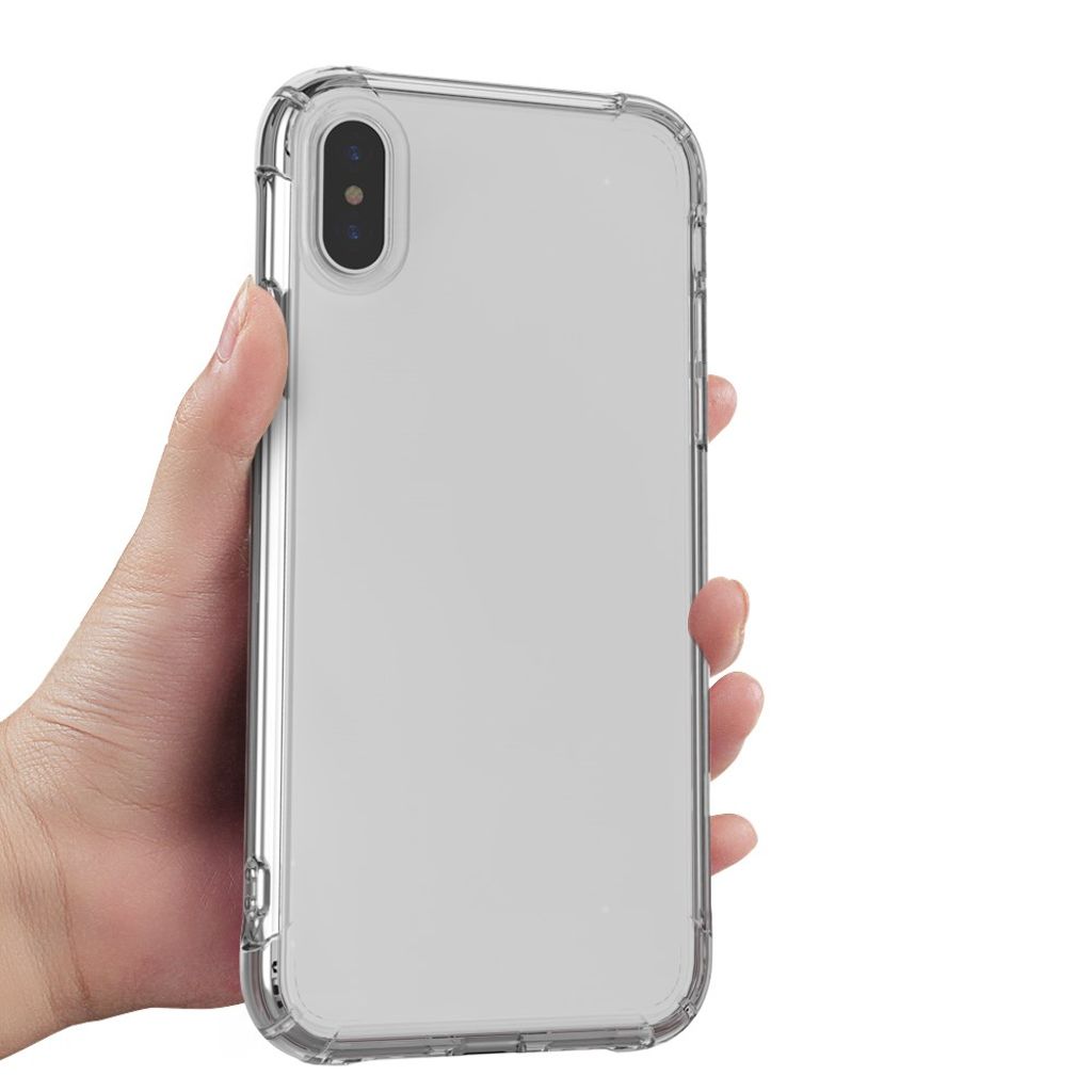 iPhone X/XS Deksel Støtsikker TPU Air Cushion - Gjennomsiktig