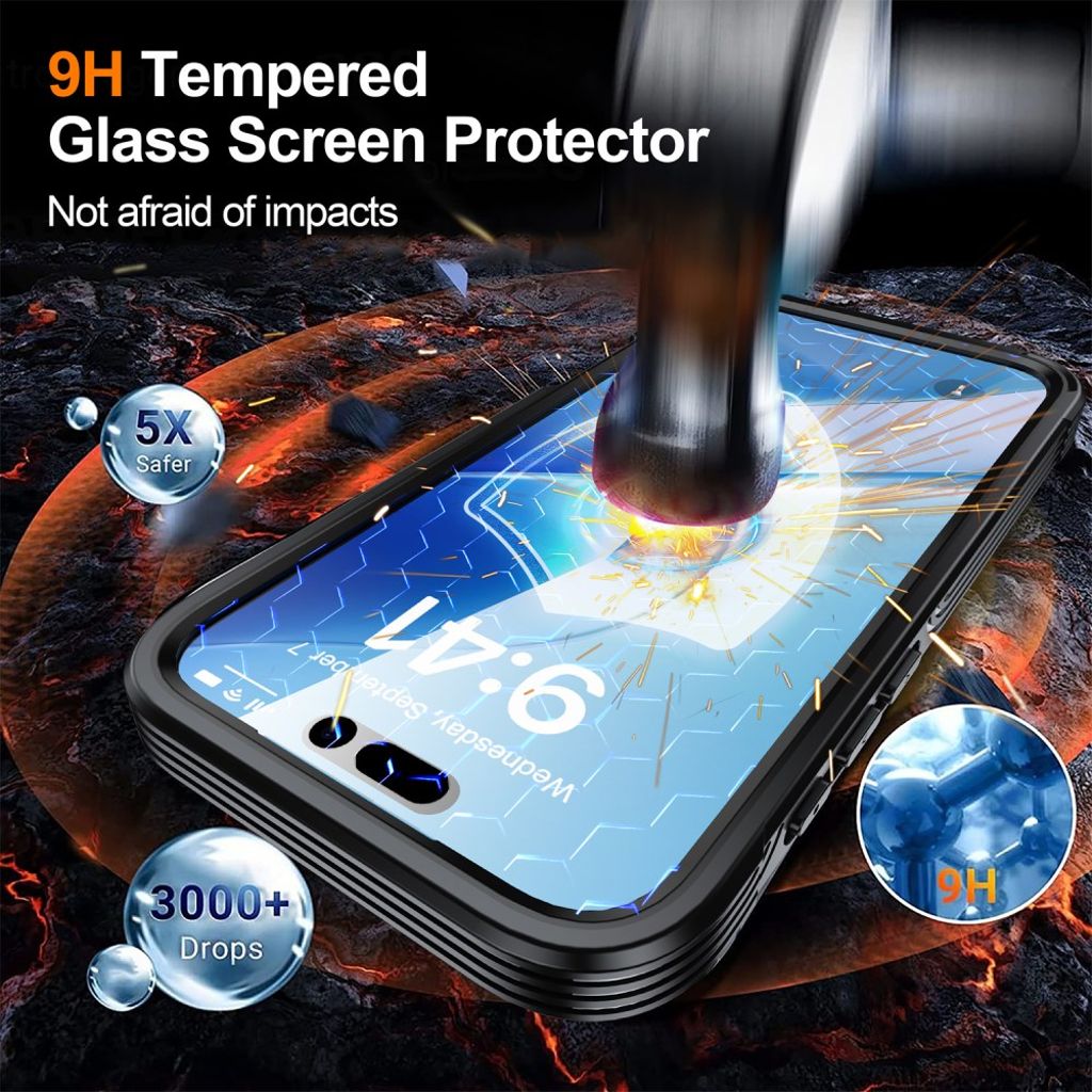 iPhone 17 Pro Max Deksel + Skjermbeskytter - Svart
