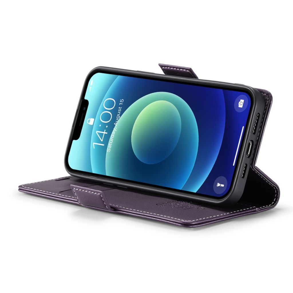 CASEME iPhone 12 Mini Wallet Cover with Stand - Purple