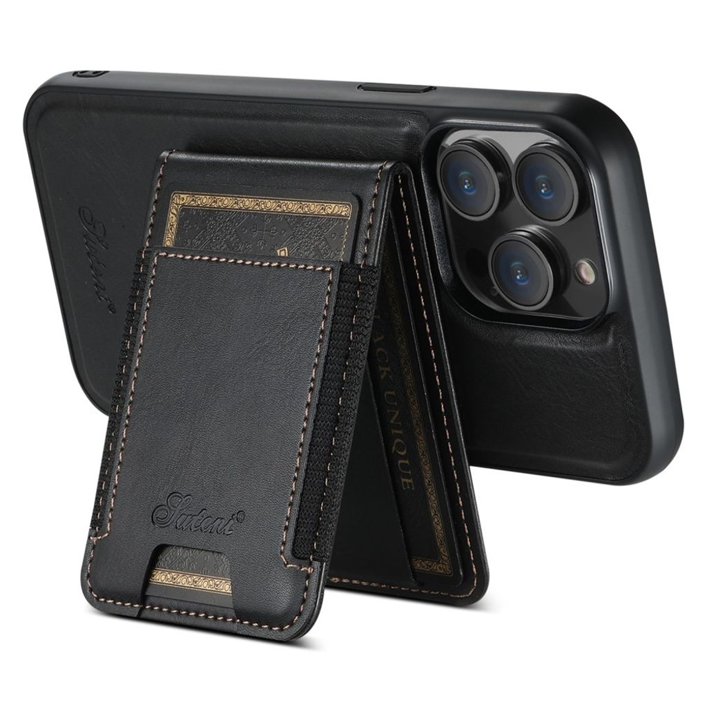 SUTENI iPhone 13 Pro Max MagSafe Lompakkokuori - Musta
