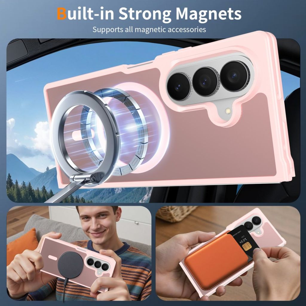 Samsung Galaxy Z Fold8 Ultra MagSafe cover med akrylbagside - Lyserød