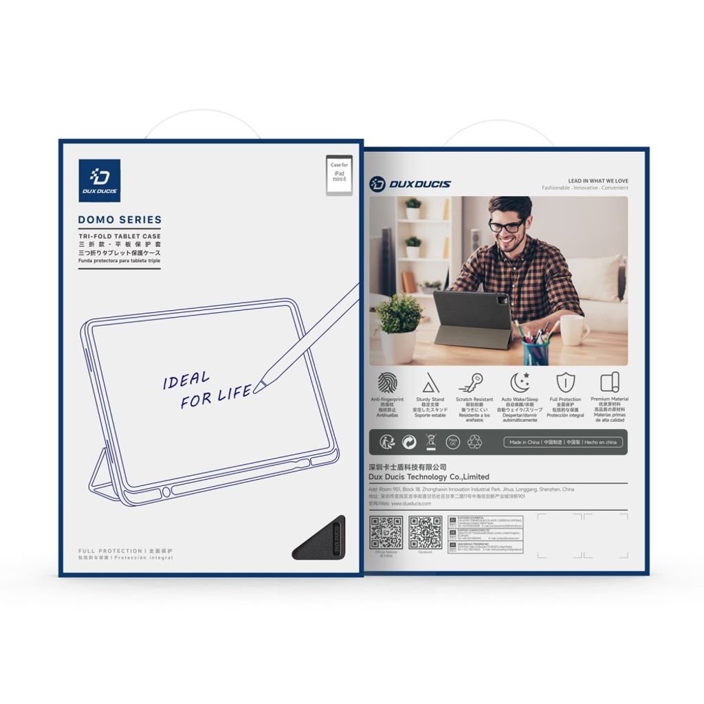 DUX DUCIS iPad mini (2026) Tri-Fold Kotelo – Musta