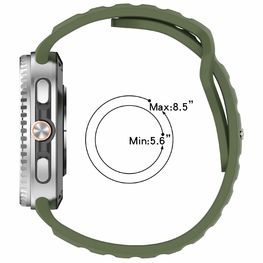 Samsung Galaxy Watch8 40mm etc. Klockarmband i silikon - Grön