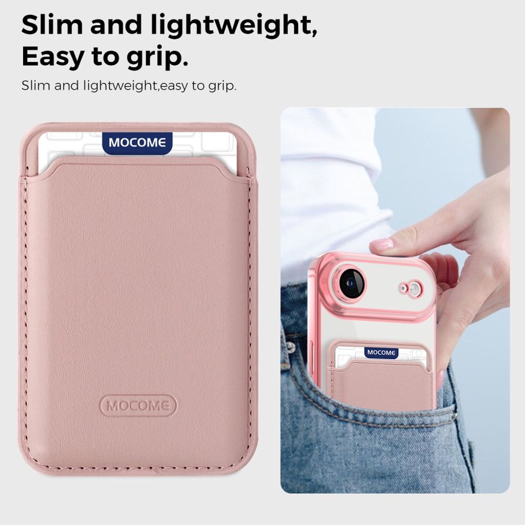 iPhone Air MagSafe Kuori irrotettava kortin haltija - Vaaleanpunainen