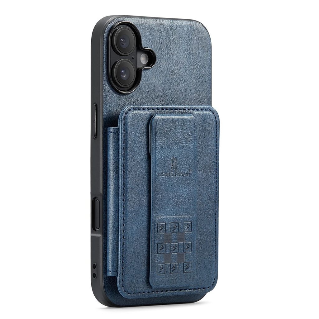 FIERRE SHANN iPhone 16 Case with Card slots - Blue