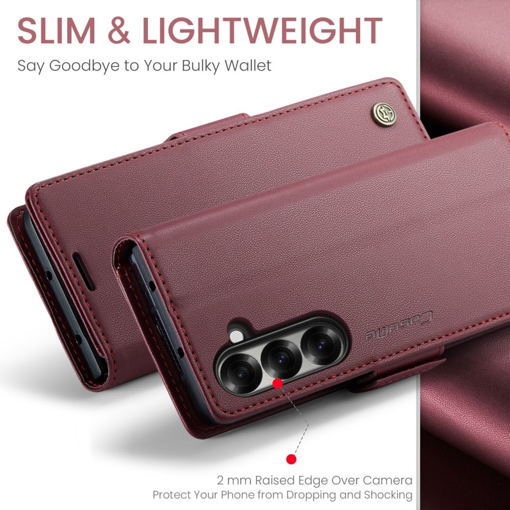 CASEME Samsung Galaxy Z Fold7 5G Fodral med RFID-blockering - Röd