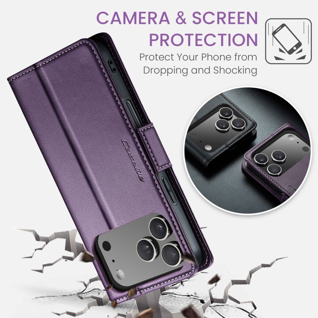 CASEME iPhone 17 Pro Max Etui med Stativ - Lilla