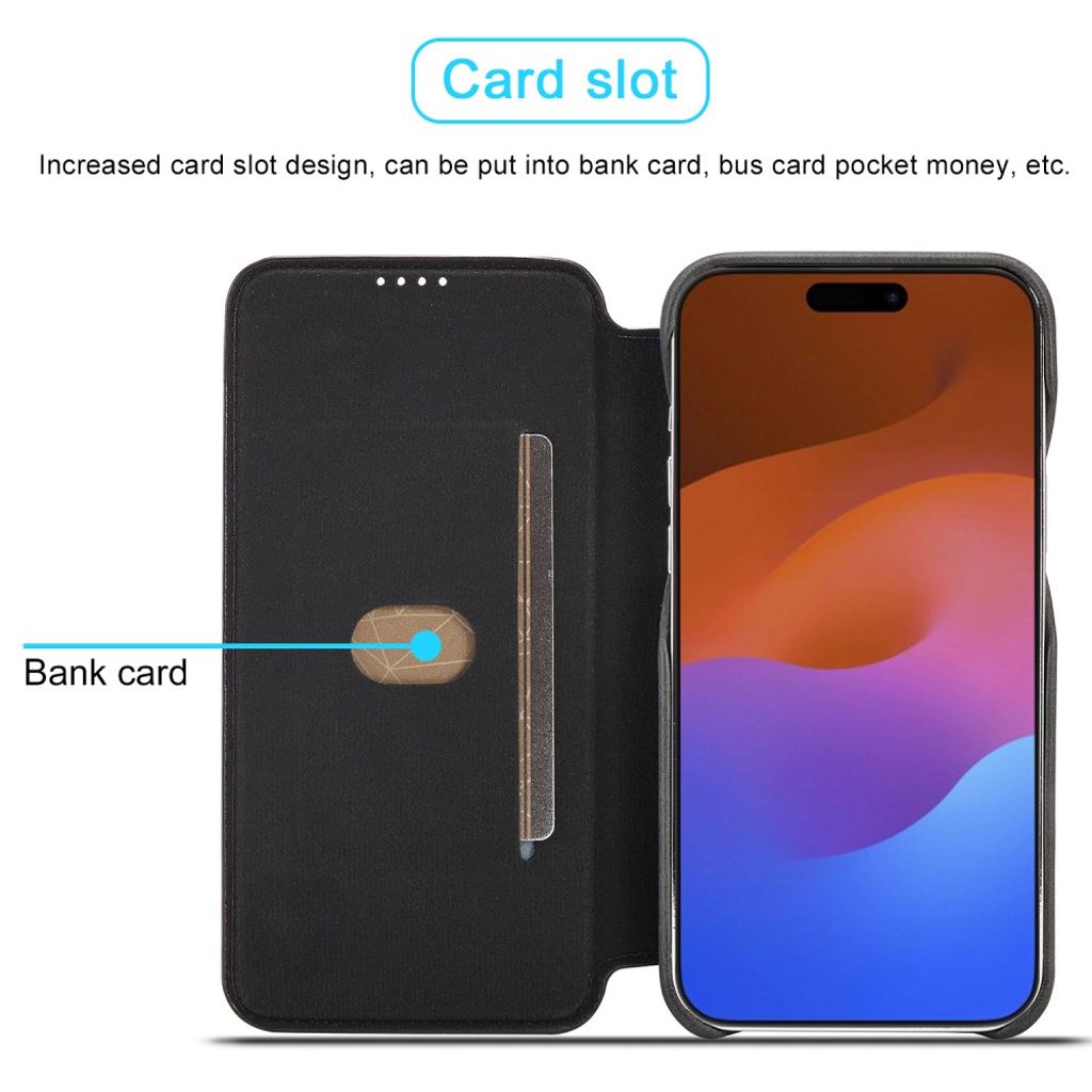 LC.IMEEKE iPhone 15 Pro Max Kotelo Jalusta - Musta