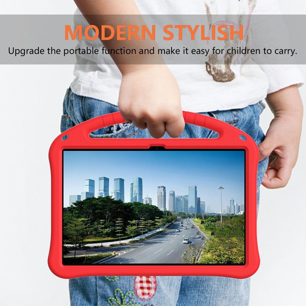 Samsung Galaxy Tab S10 FE Plus Case with Handle stand - Red