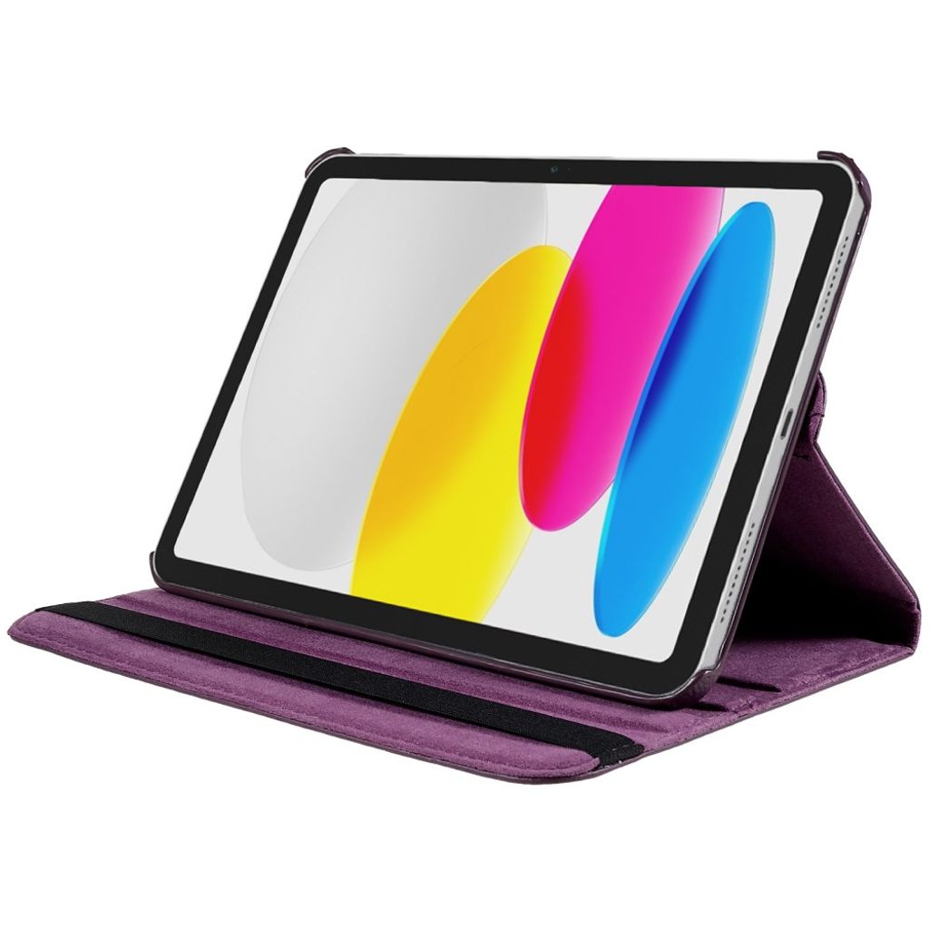 iPad A16 11" 2025/10.9" 2024 Flip cover med roterende standfunktion - Lilla