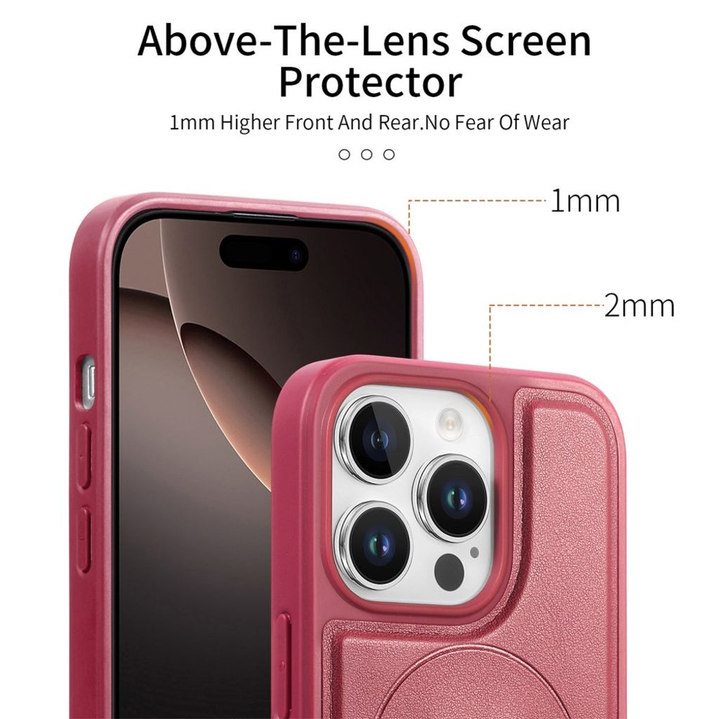 CASENO iPhone 14 Pro MagSafe Cover med Remgreb – Rød