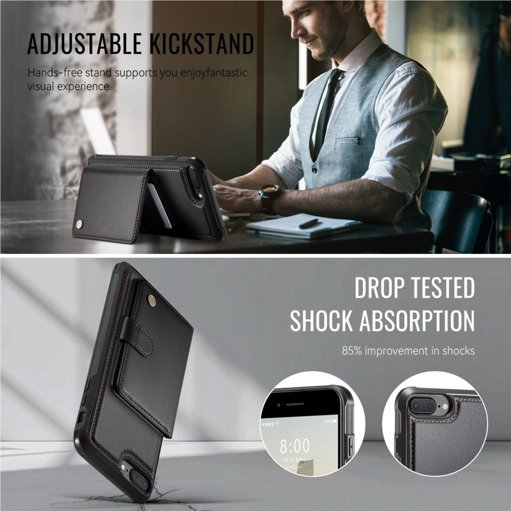 JEEHOOD iPhone 7 Plus / 8 Plus Skal med MagSafe - Svart