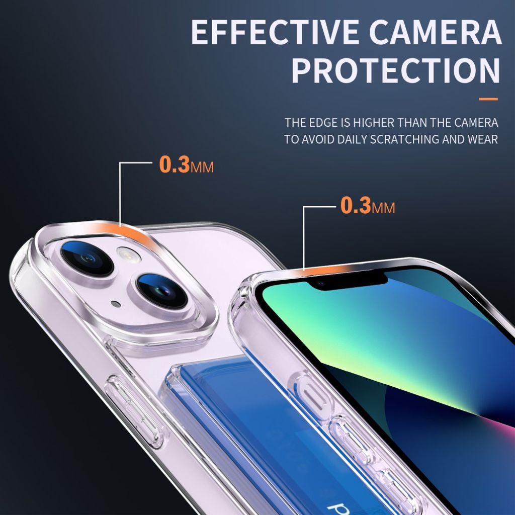 iPhone 13 Case Card Holder - Transparent