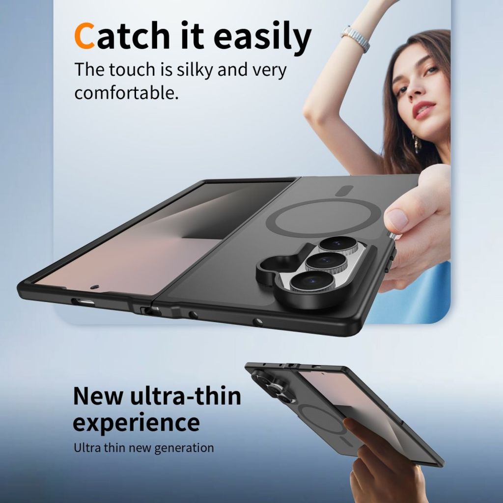 Samsung Galaxy Z Fold8 Ultra MagSafe cover med akrylbagside - Sort