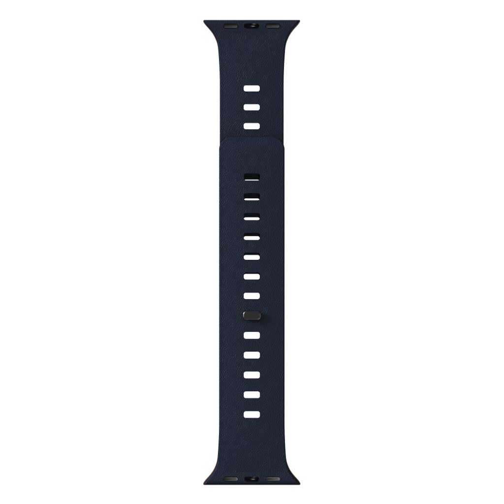 Apple Watch 42/41/40/38mm Klockarmband i texturerat silikon - Blå/Brun