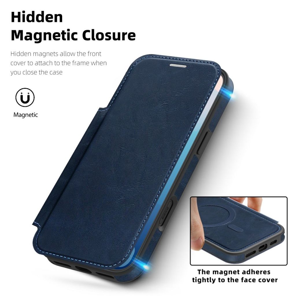 iPhone 17 Pro Max MagSafe Cover with Card Slots - Blue