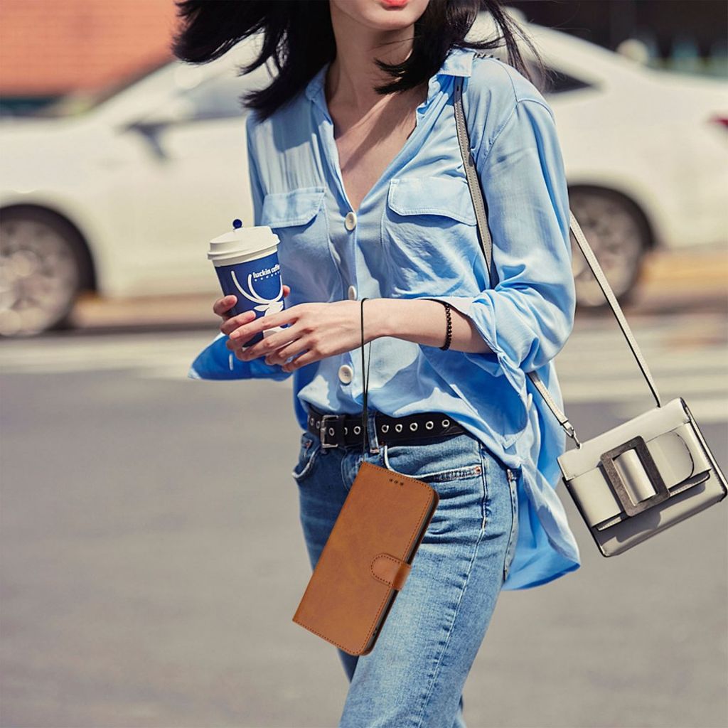 Samsung Galaxy A57 5G Lompakkokotelo RFID-estävä – Ruskea