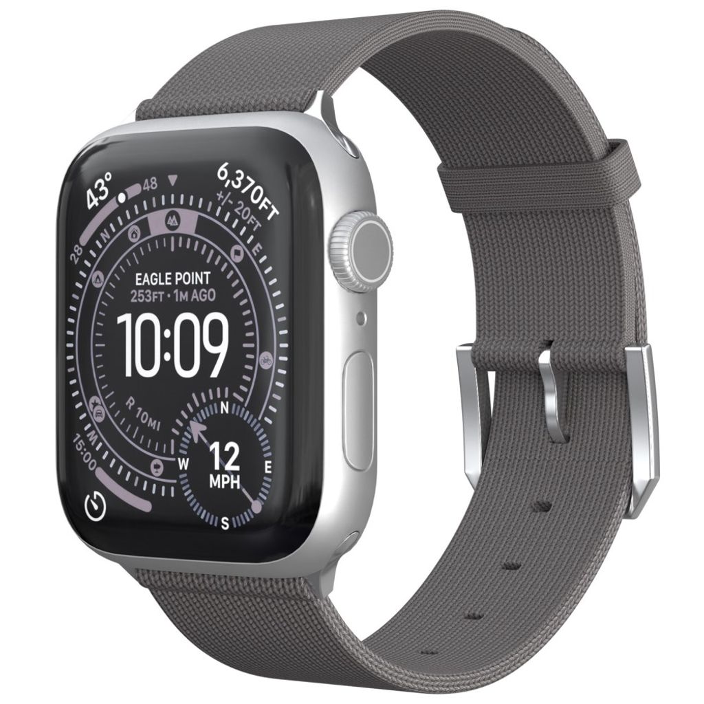 Apple Watch 42 / 41/ 40 / 38mm Justerbart klockarmband i nylon - Grå