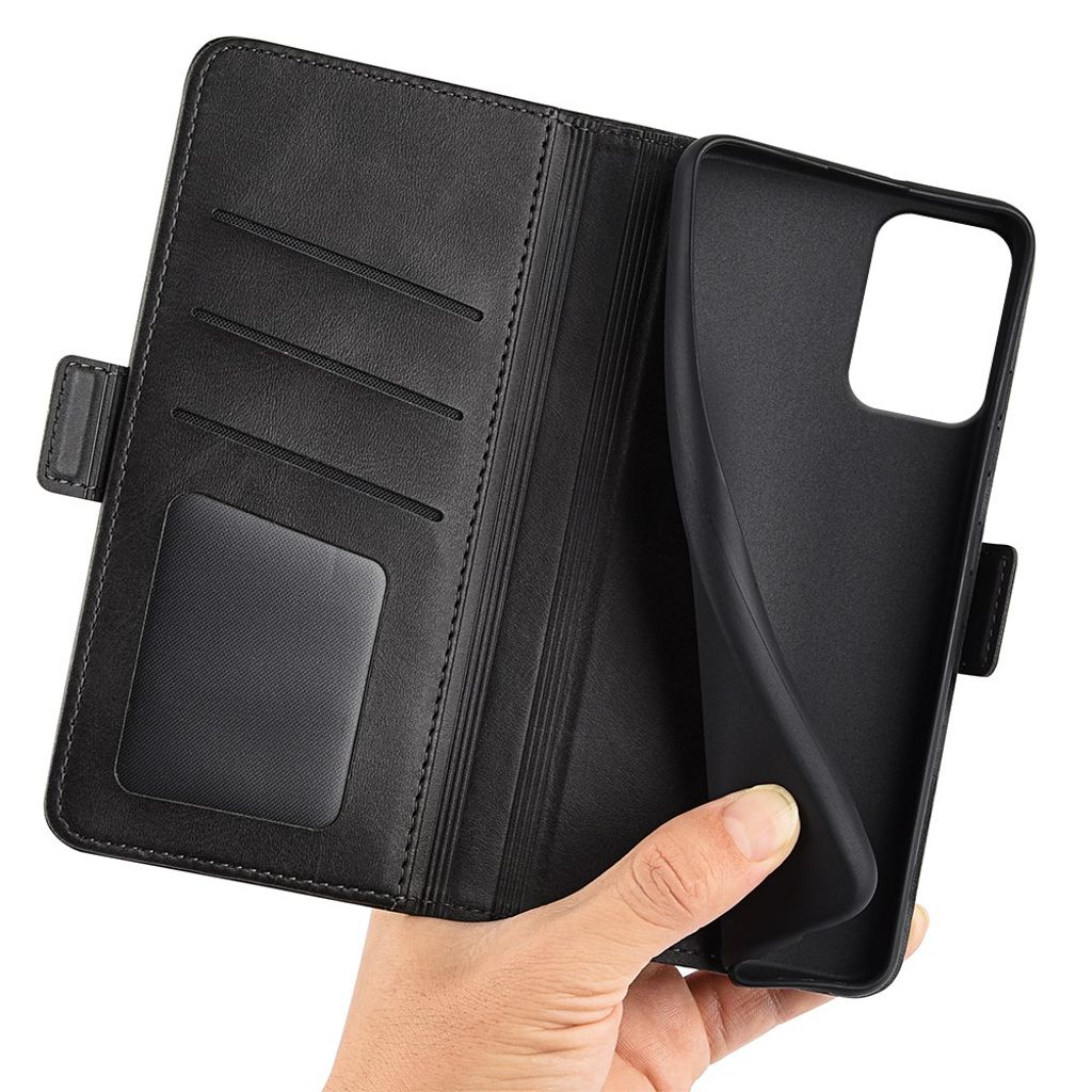 Xiaomi Redmi 15 5G/4G Wallet Cover with Calf Texture – Black