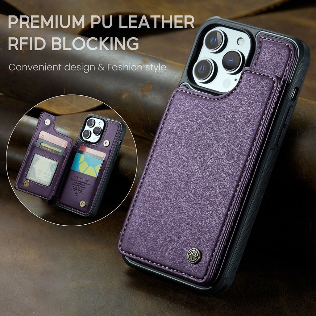 CASEME iPhone 12 Pro Max Cover med Pung - Lilla