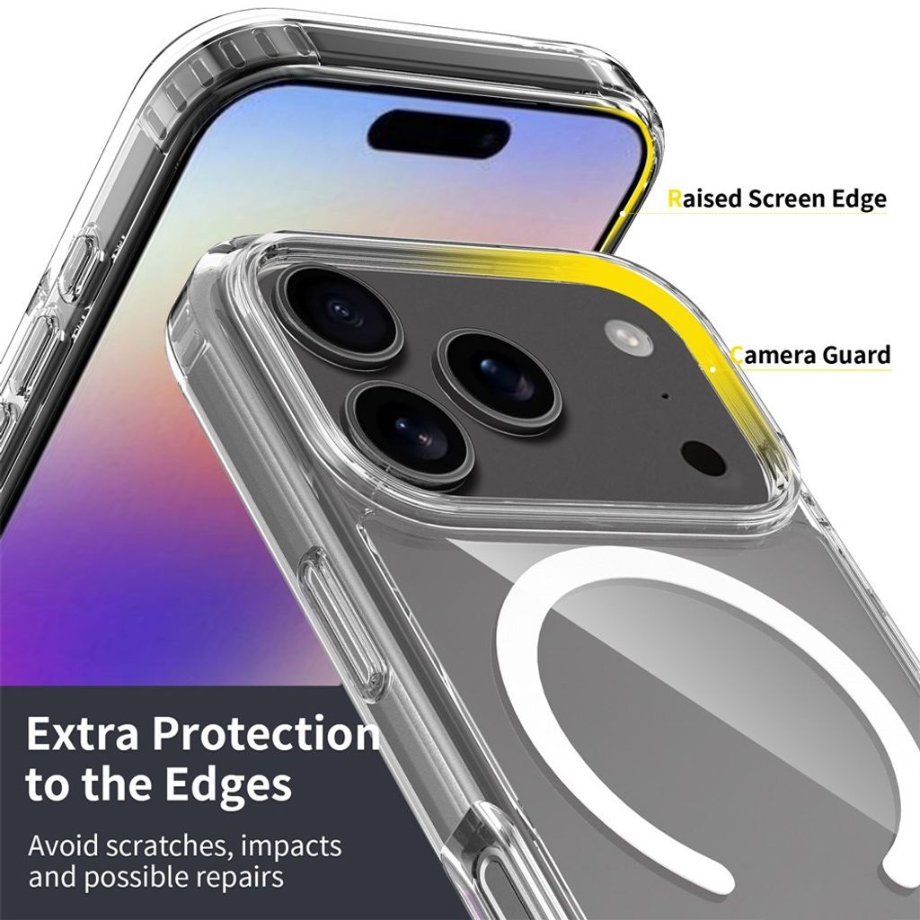 iPhone 18 Pro/17 Pro MagSafe Kuori - Läpinäkyvä