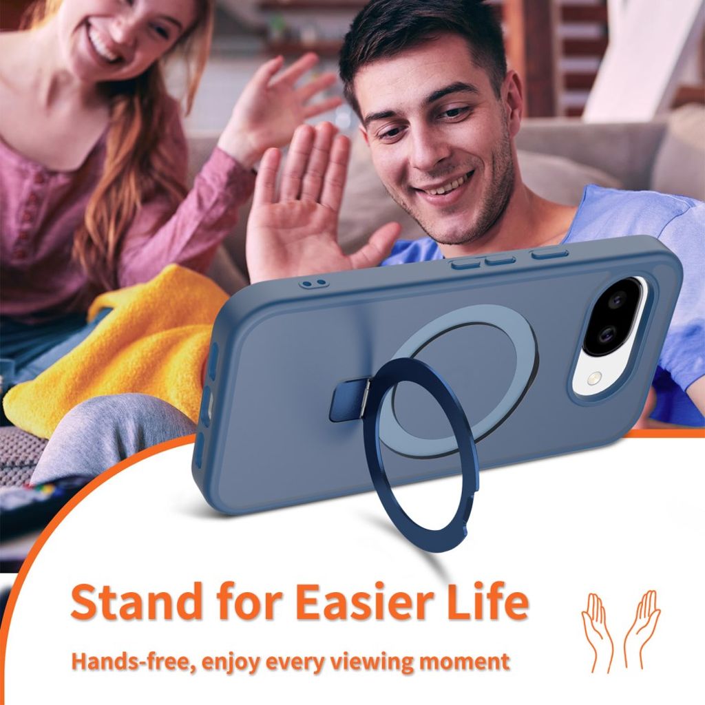 Google Pixel 10a MagSafe Skal med Ringhållare - Blå