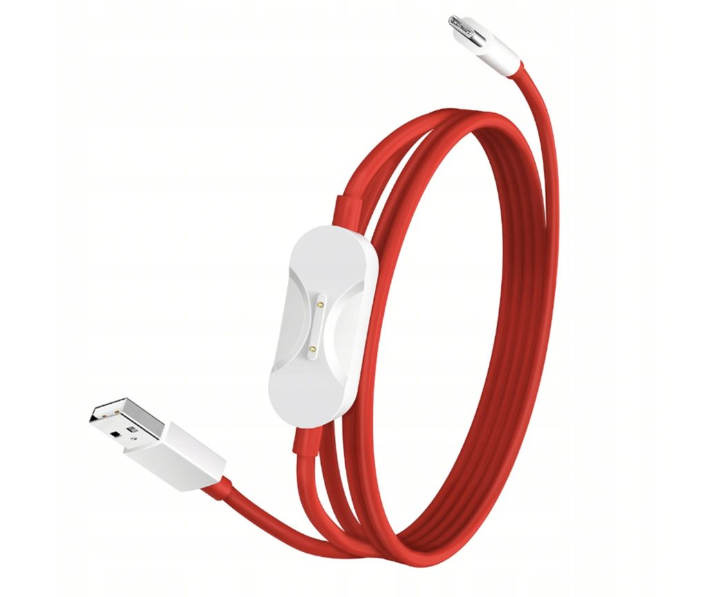 OnePlus DL162 USB-A till USB-C / Pogo Pin-kabel – Röd