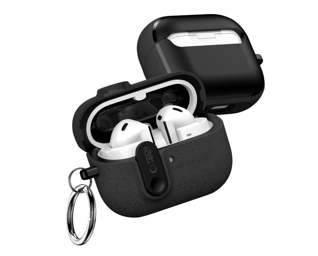 Tech-Protect Slim Hook Skal till Samsung Galaxy Buds 3 / 3 FE / 3 Pro - Svart