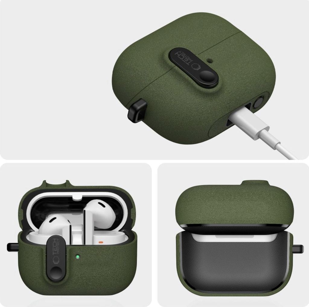 Tech-Protect Slim Hook Skal till Samsung Galaxy Buds 3 / 3 FE / 3 Pro - Grön