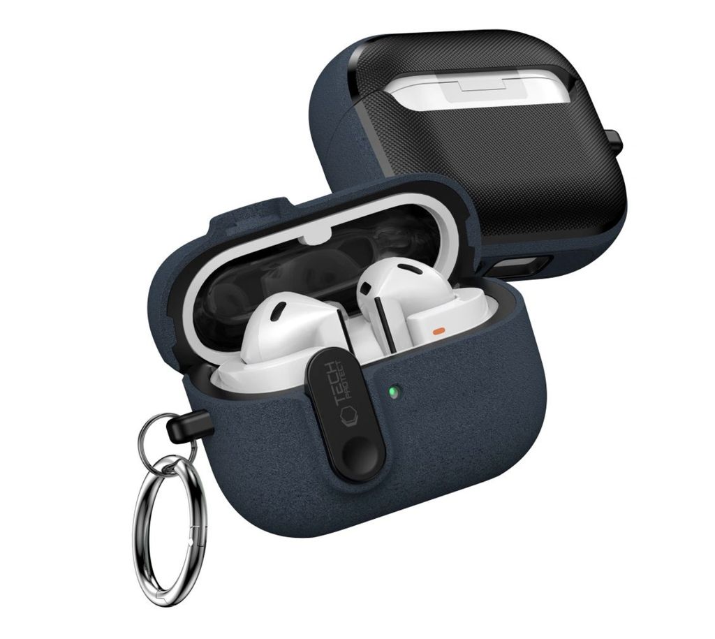 Tech-Protect Slim Hook Skal till Samsung Galaxy Buds 3 / 3 FE / 3 Pro - Mörkblå