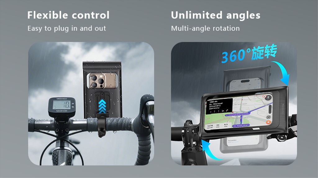 Yesido Vanntett veske til sykkeltelefon med 360° rotasjon
