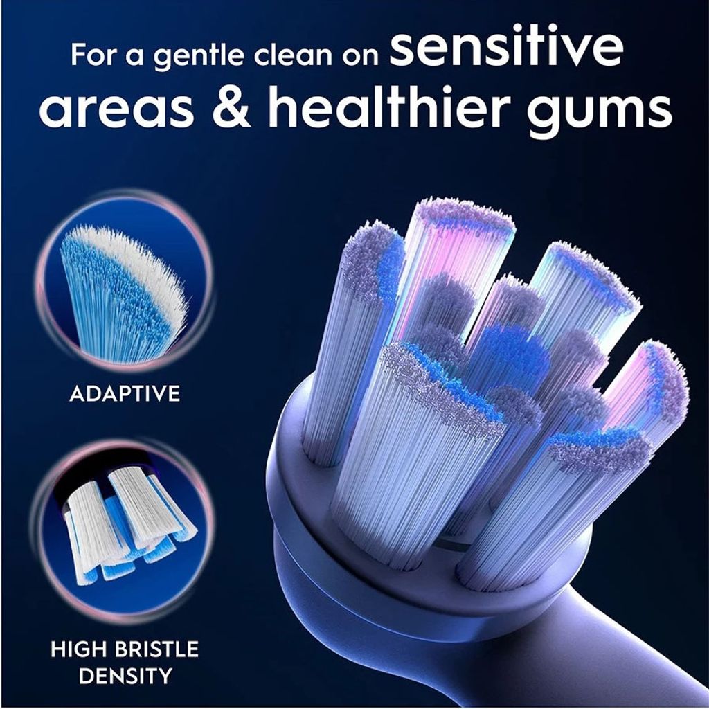 Oral-B iO Gentle Care tandbørstehoveder, 6-pak - hvide