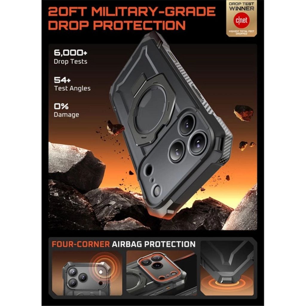 Supcase UB Grip MagSafe Skal till iPhone 17 Pro Max - Grå
