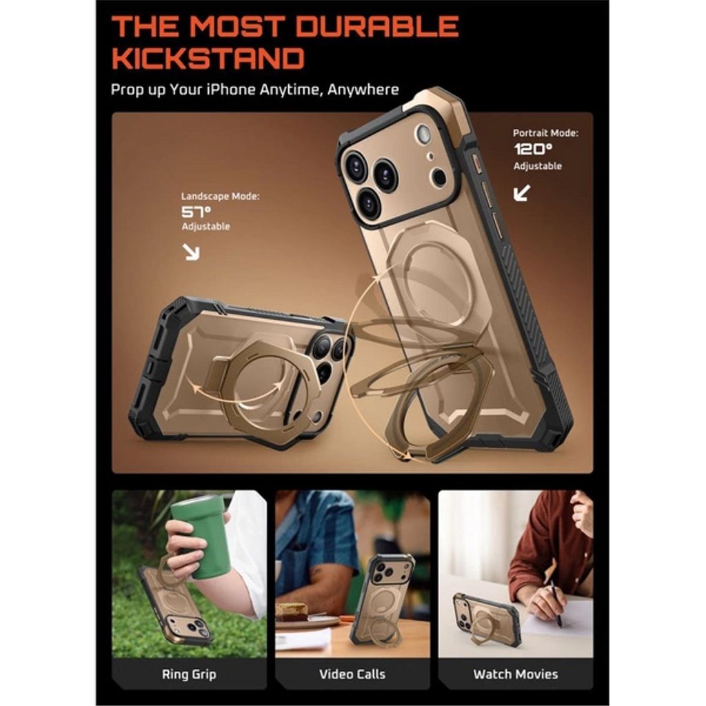 Supcase UB Grip MagSafe Skal till iPhone 17 Pro Max - Guld