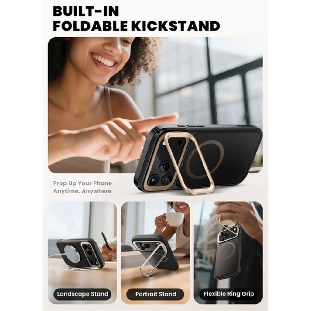 Supcase IBLSN Ares Flip MagSafe Skal till iPhone 17 Pro Max - Guld
