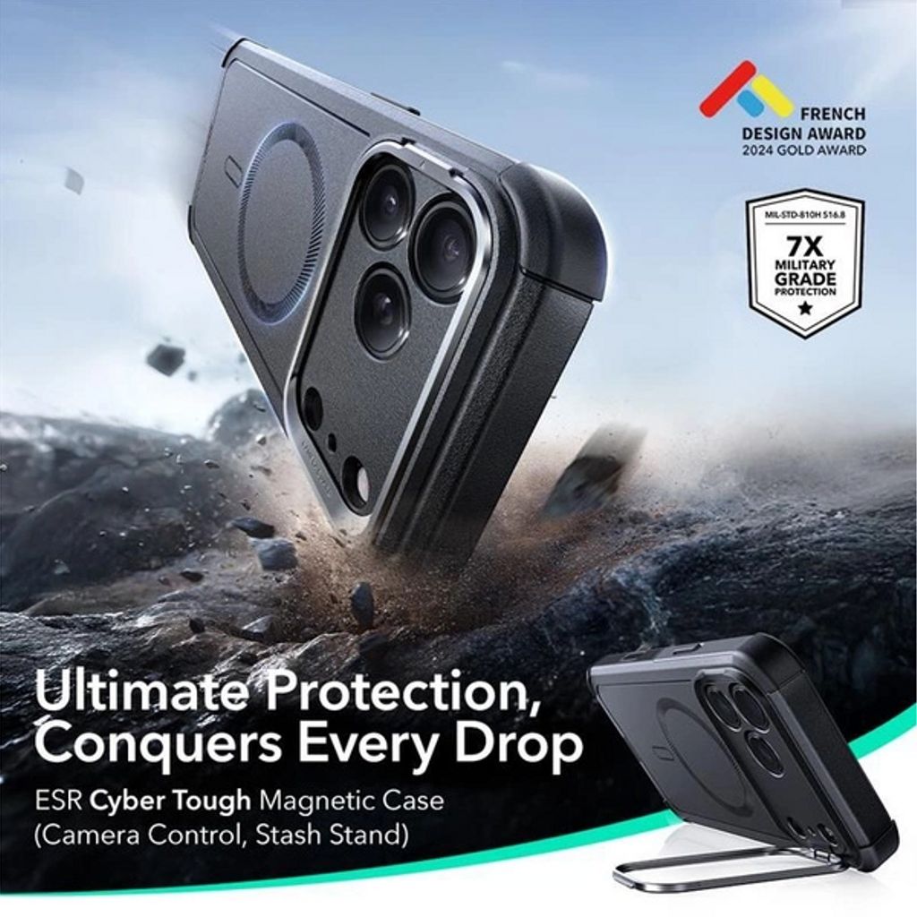 ESR Cyber Kickstand MagSafe Deksel till iPhone 17 Pro Max - Svart