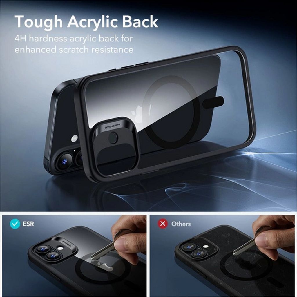 ESR Classic Hybrid MagSafe Set Case & Screen Protector for iPhone 17 - Clear Black
