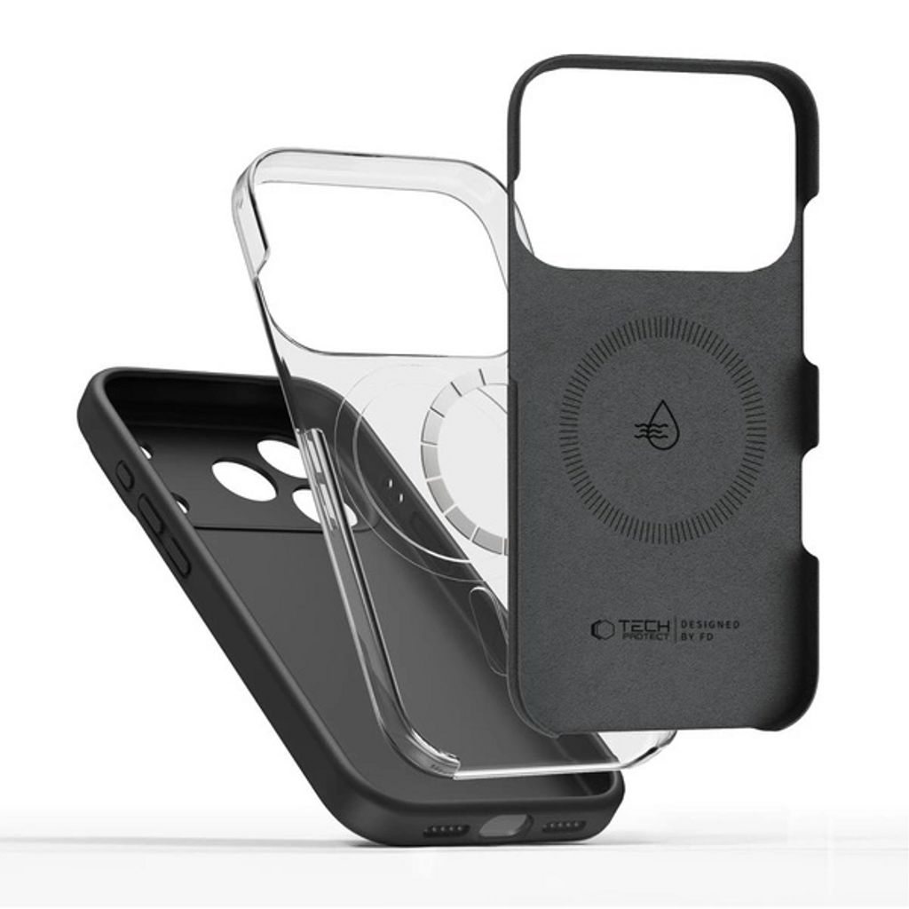 Tech-Protect Silicone MagSafe Case for iPhone 17 Pro - Black