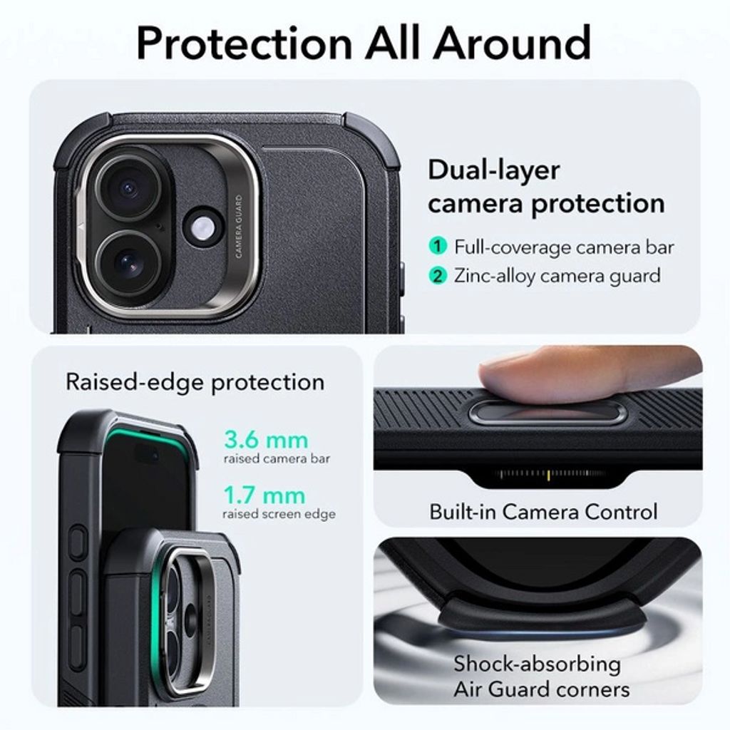 ESR Cyber Kickstand MagSafe Case for iPhone 17 - Black