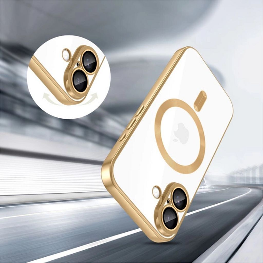 Tech-Protect MagFlex MagSafe Case for iPhone 17 - Transparent Gold